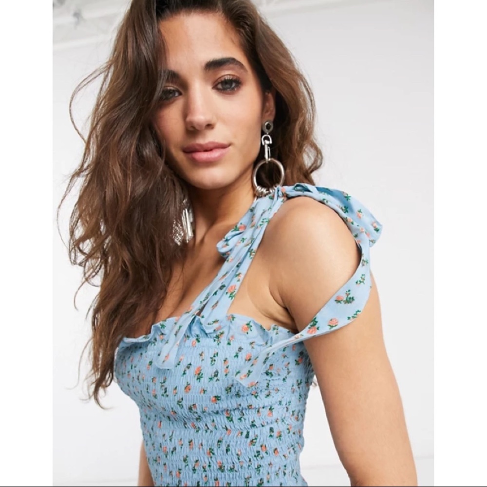 NWT Free People Smocked Floral Dress